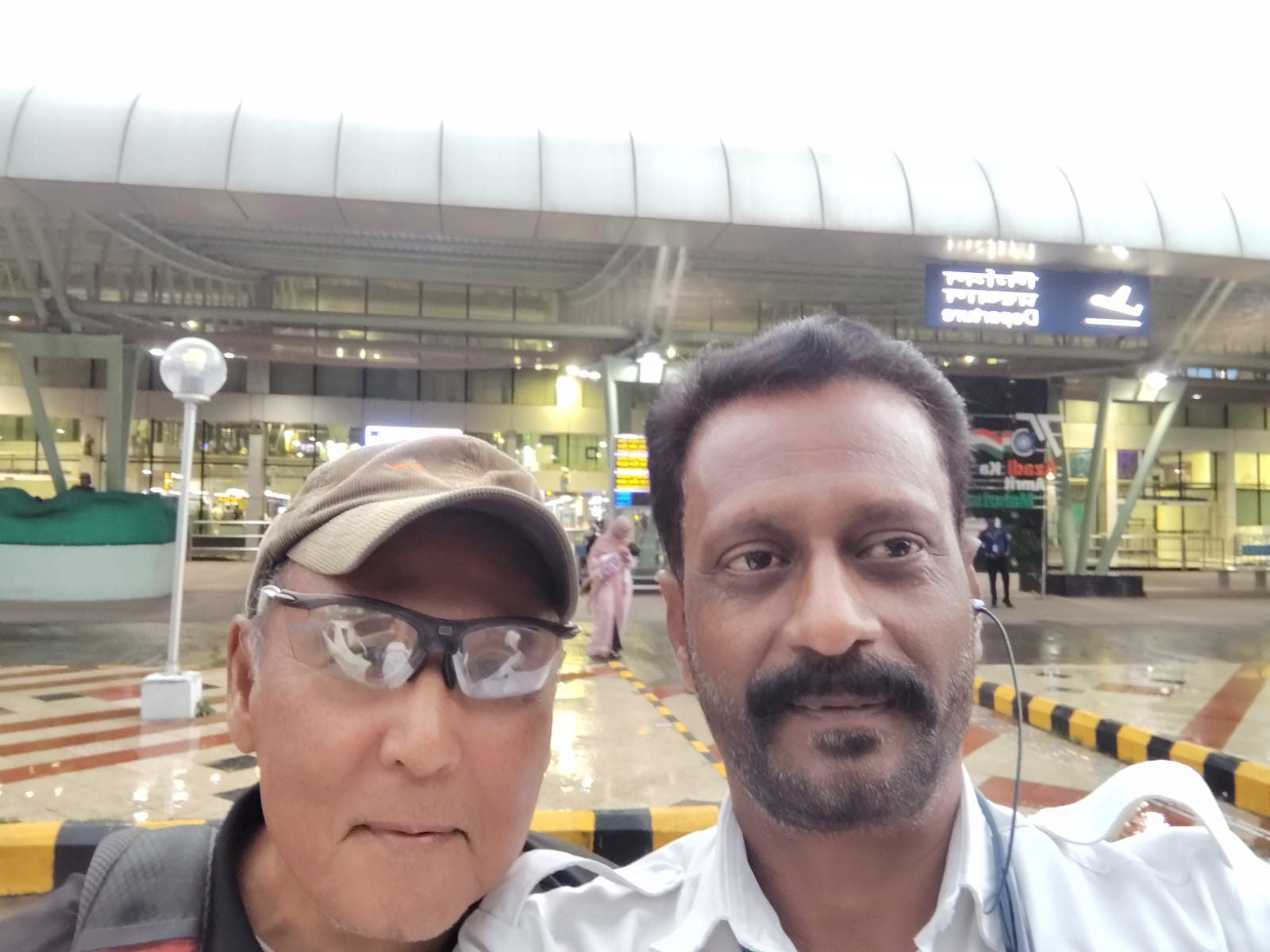 Happy travelers enjoying their journey